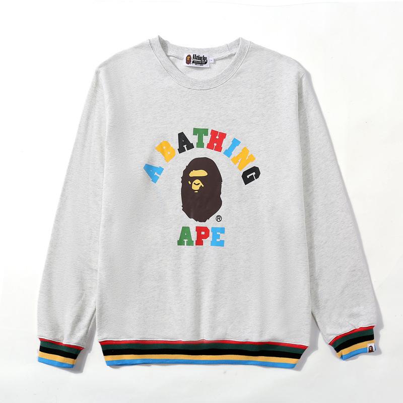 Bathing Ape Sweatshirts Autumn and Winter New Camouflage Color Printed Logo Male and Female Couples Wear Pullover