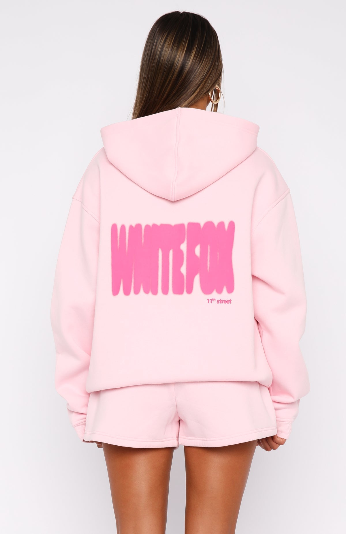 11th Street New York Or Nowhere Oversized Hoodie Pink Sugar
