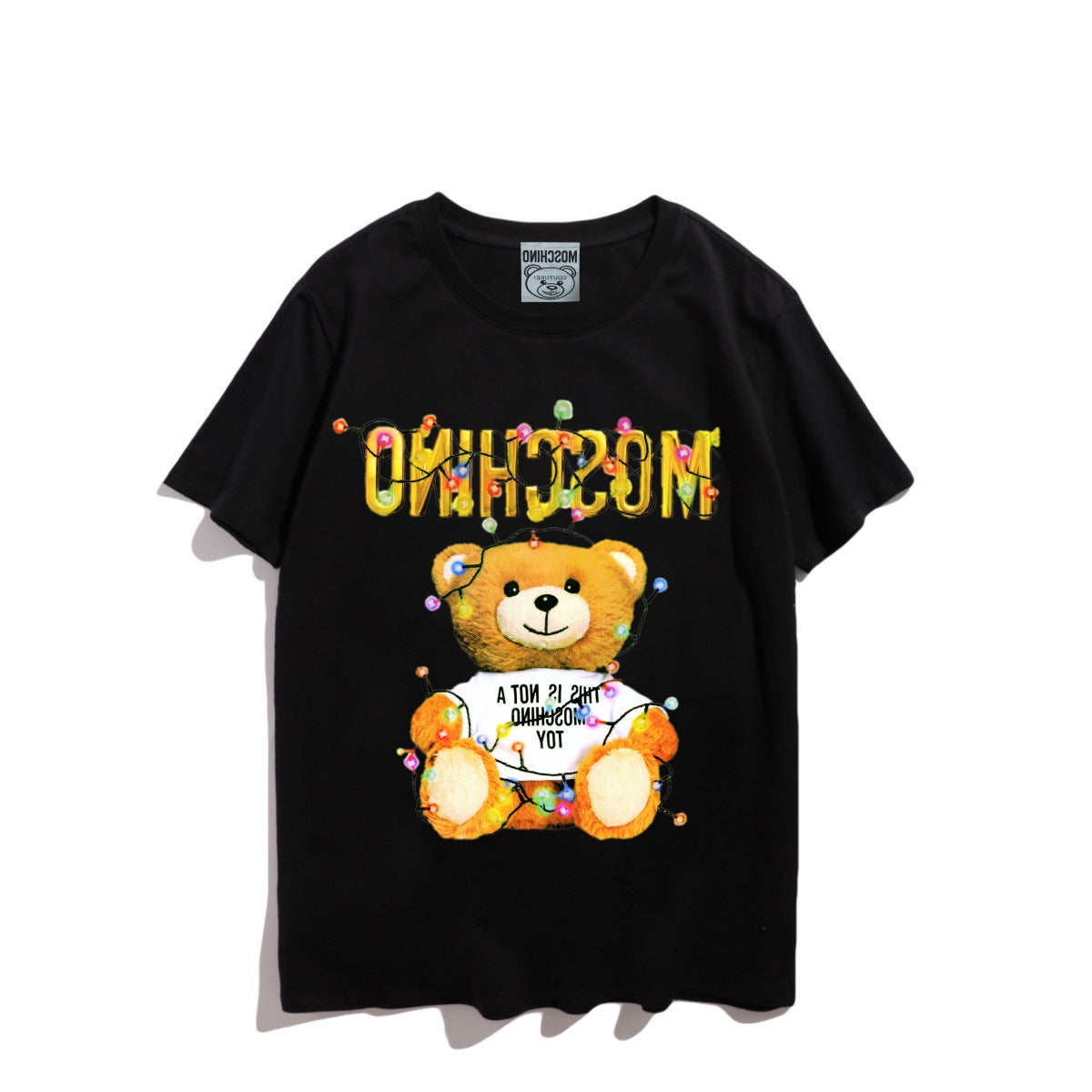 Moschino T-shirt Teddy Bear Pattern Quick-Drying Loose Short Sleeve