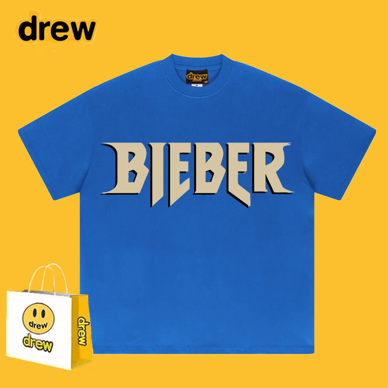 Drew T-shirts Loose Heavy Bieber