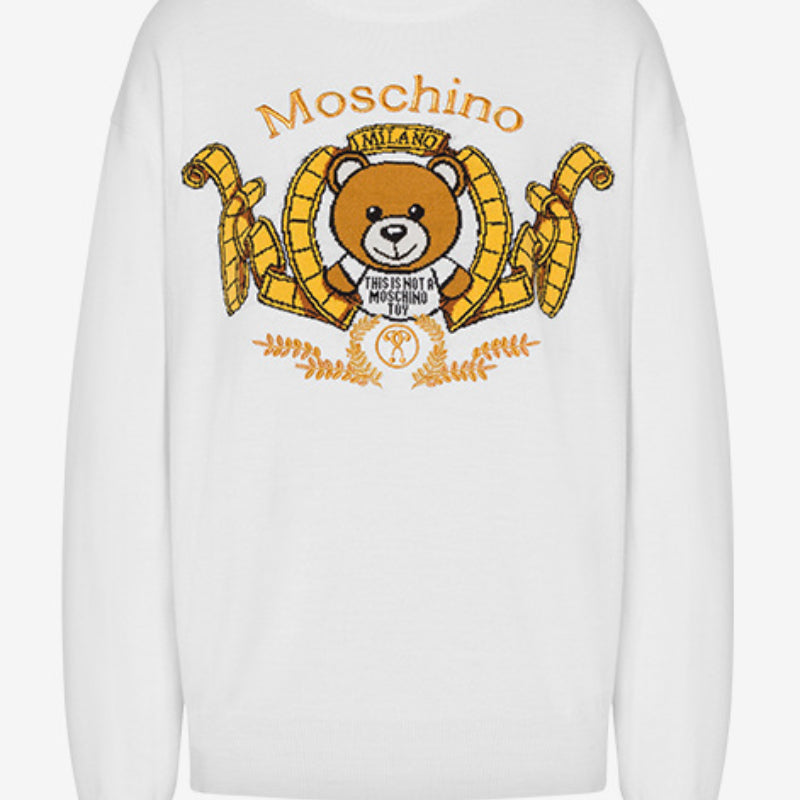 Moschino Hoodie Autumn And Winter Men'S And Women'S Printed Sweater