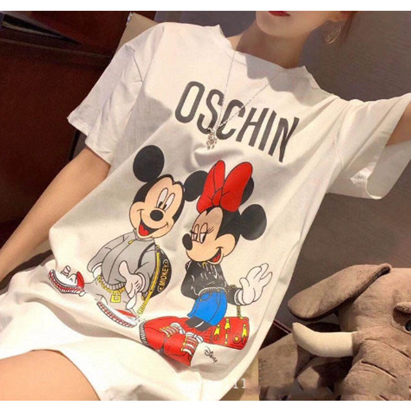 Moschino T-shirt Cartoon T-shirt Short Sleeve Couple