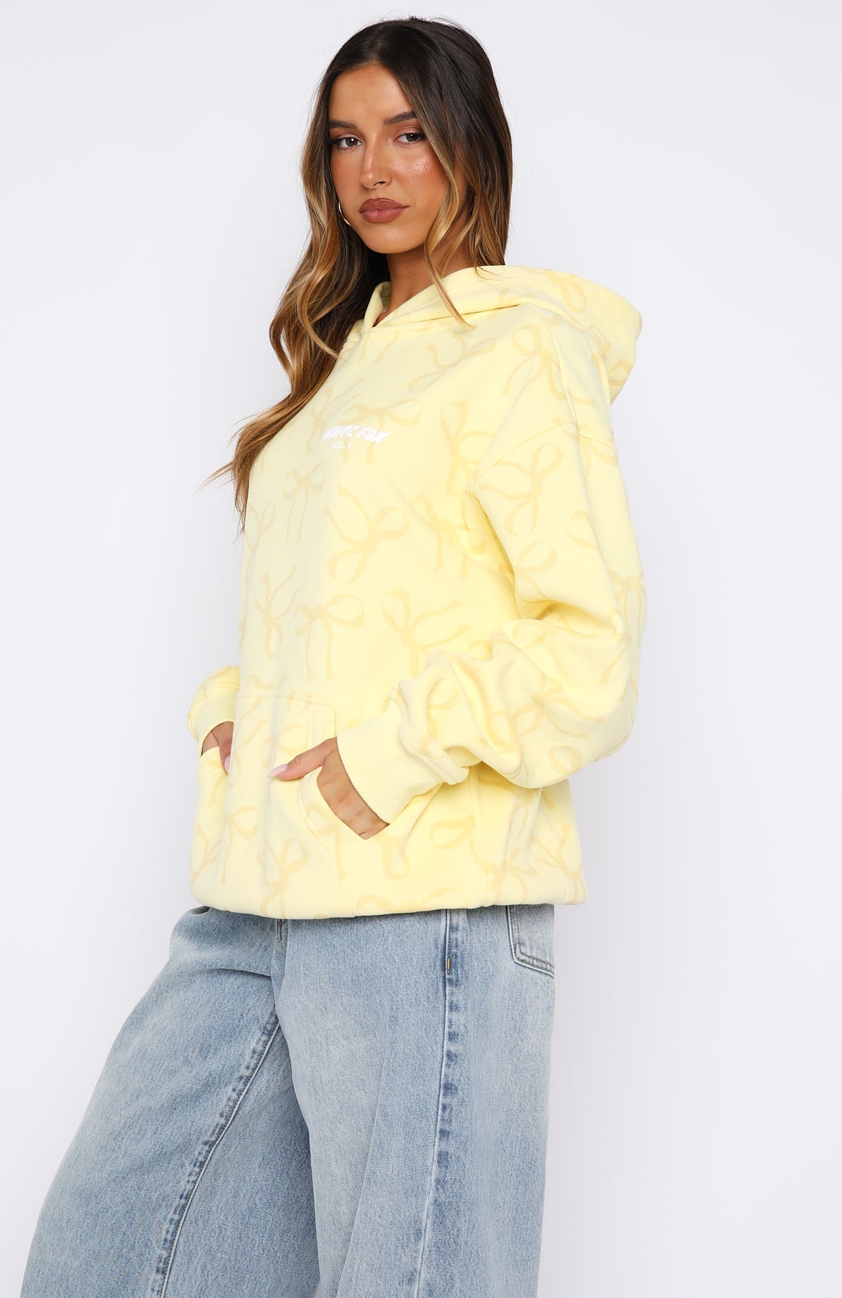 Vol. 1 Oversized Printed Hoodie Lemon Bow